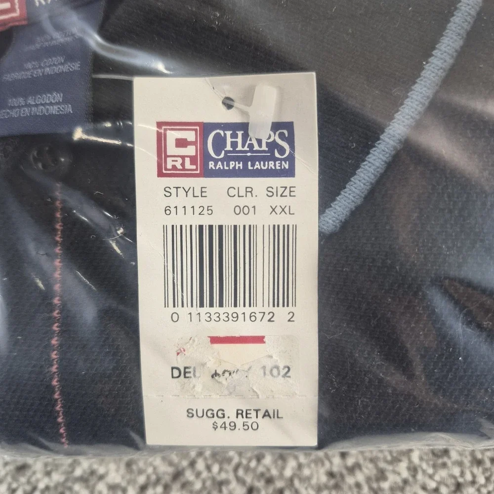 NWT Ralph Lauren Chaps Polo Shirt Mens XXL Striped Bowling
